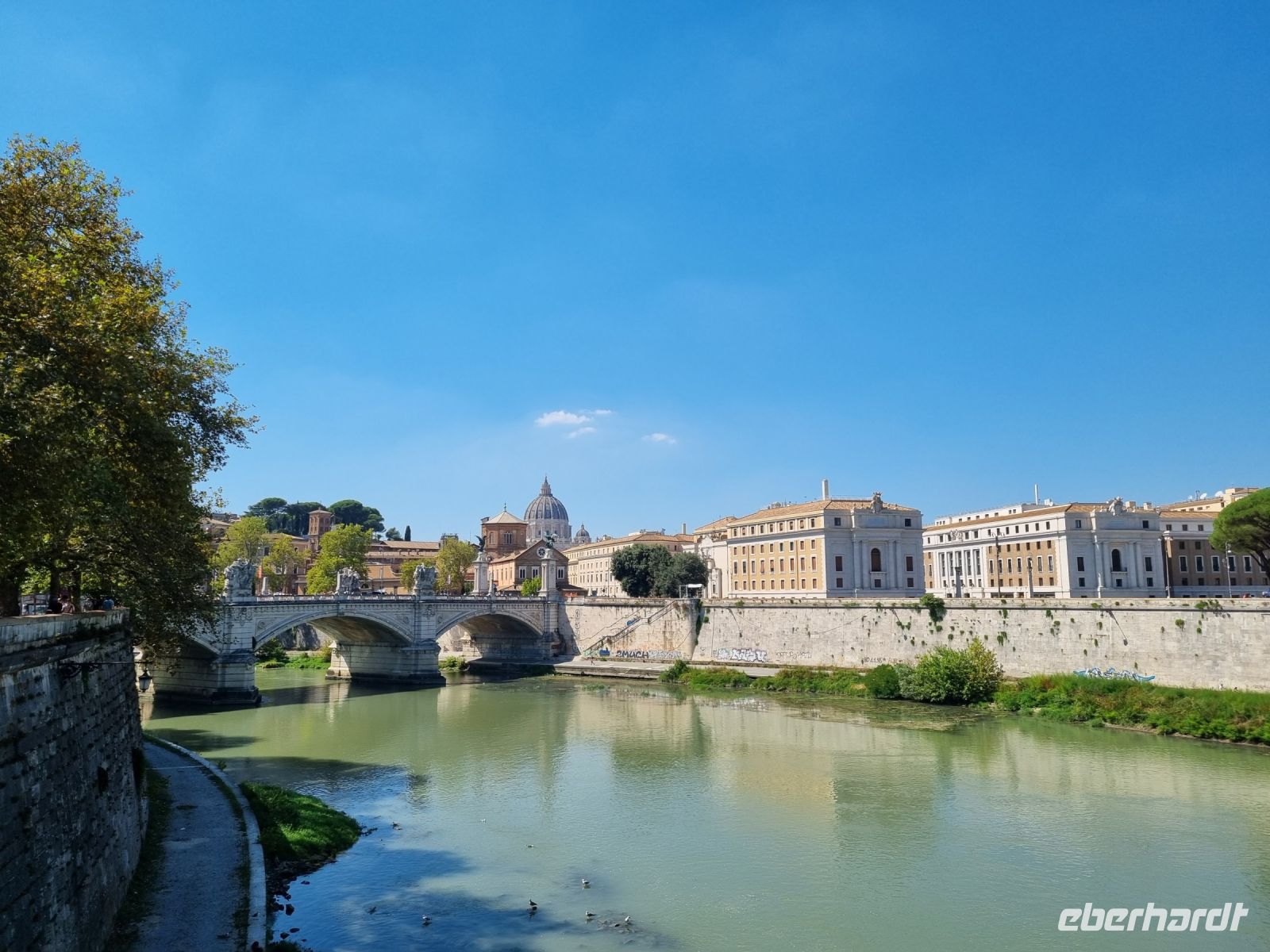 Rom - Blick von der Engelsbrücke in Richtung Petersdom