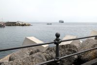 vor dem Ablegen mit dem Schiff