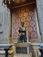 Rom - Petersdom (Statue des Heiligen Petrus)