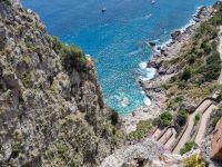Insel Capri - Ausblick vom Augustusgarten auf die Via Krupp...