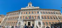 Rom - Piazza di Monte Citorio - Palazzo Montecitorio - Italienisches Parlament