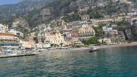 Positano vom Wasser aus