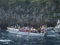Umsteigen in kleine Boote