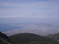 Ausblick vom Vesuv auf den Golf von Neapel