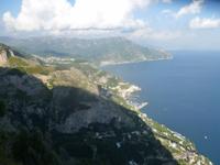 Ausblick von Agerola (Castello Lauritano) nach Amalfi