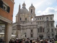 Kirche und Brunnen der Piazza Navona