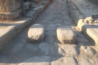 Trittsteine und ales römisches Straßenpflaster, Pompeji