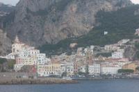 Blick auf Amalfi vom Boot aus