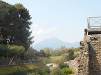Blick von Pompei auf den Vesuv