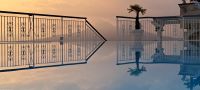 Hotel-Blick auf den Vulkan Vesuv