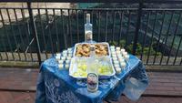 Mini-Picknick zur Verabschiedung der Fluggäste