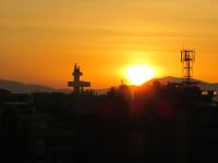 Sonnenuntergang über den Albaner Bergen