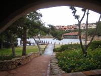 Blick auf Bootsanleger 