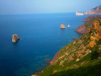   Küste mit der weißen Zuckerinsel