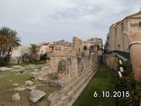 Ruine des Apollon Tempels auf der Insel Ortygia 