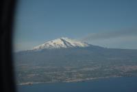 Anflug auf Catania, vorbei am Ätna
