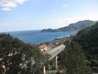 Blick vom Hotel Olimpo auf Letojanni und Taormina