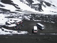 Ätna - hier kommen die Unimogs in 2900 m Höhe an