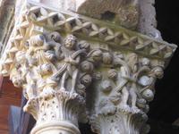 Monreale - Detail an den Säulen des Kreuzgangs