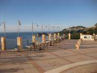 Die Terrasse des Hotel Olimpo