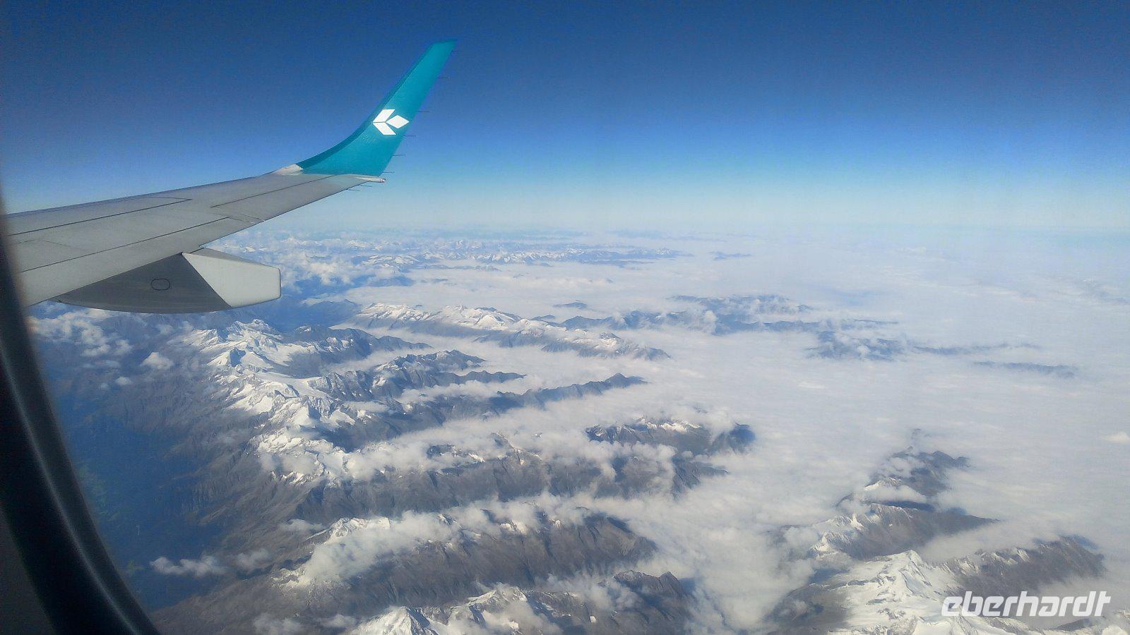 Unser Flug von München nach Catania