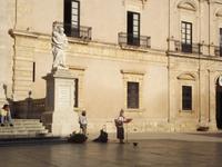 Musiker vor der Kathedrale von Syrakus