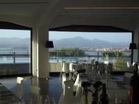 Blick aus dem Speisesaal des Hotels