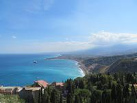 Blick auf Naxos Beach Bucht