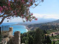 Blick auf Naxos Beach Bucht