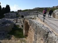 Archäologische Zone in Syracus.
