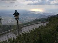 Abendlicher Blick von Erice aufs Mittelmeer.