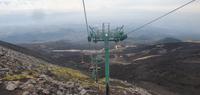 Fahrt mit der Seilbahn auf den Ätna- Blick auf die Silvestri Krater