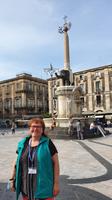 vor dem Elefantenbrunnen in Catania
