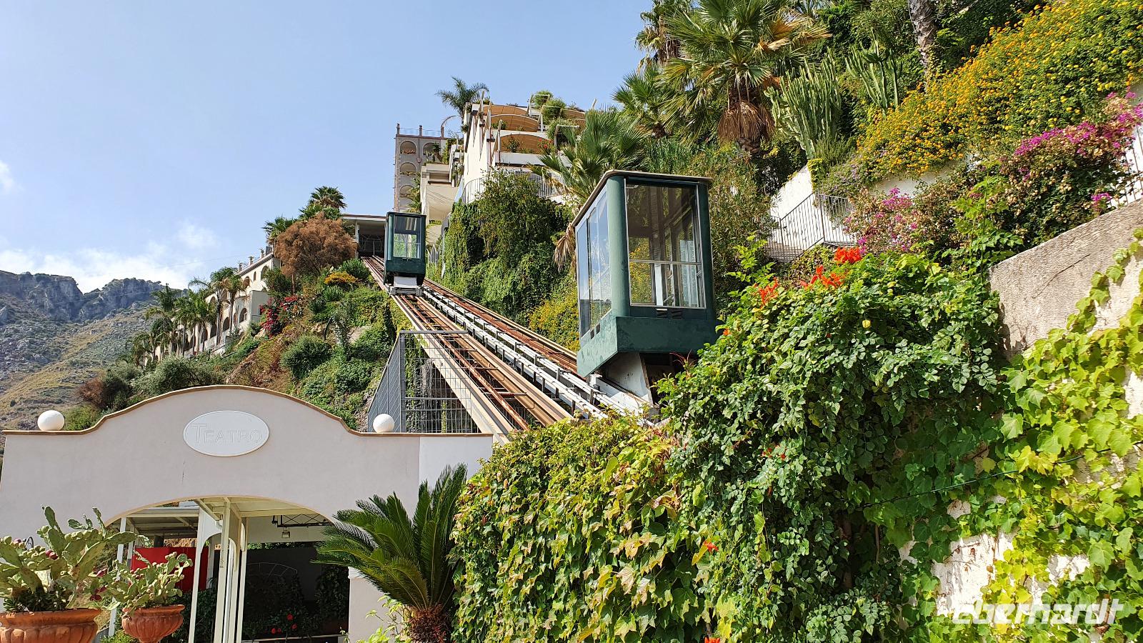 der Schrägaufzug im Antares Letojanni