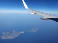 Flug nach Sizilien über Lipari und Vulcano