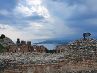 Taormina, Blick nach Giadini Naxos