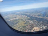 Heimflug über München mit Allianz Arena