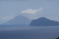 Blick auf den Stromboli - Inselrundfahrt Lipari