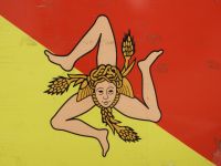 Trinacria -die Flagge Siziliens