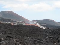 Blick auf Krater und die Talstation