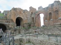 Taormina -Teatro Greco - der Ursrung und die Umabauten der Römer