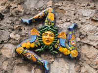 Sizilien. Taormina. Trinacria