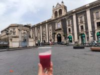 Sizilien. Catania. Granatapfelsaft