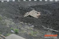 Haus von Lava verschüttet