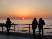 Sizilien. Capo d'Orlando. Sonnenuntergang