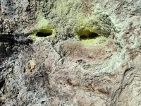 Sizilien. Isola Vulcano. Heiße Luft und stinkt