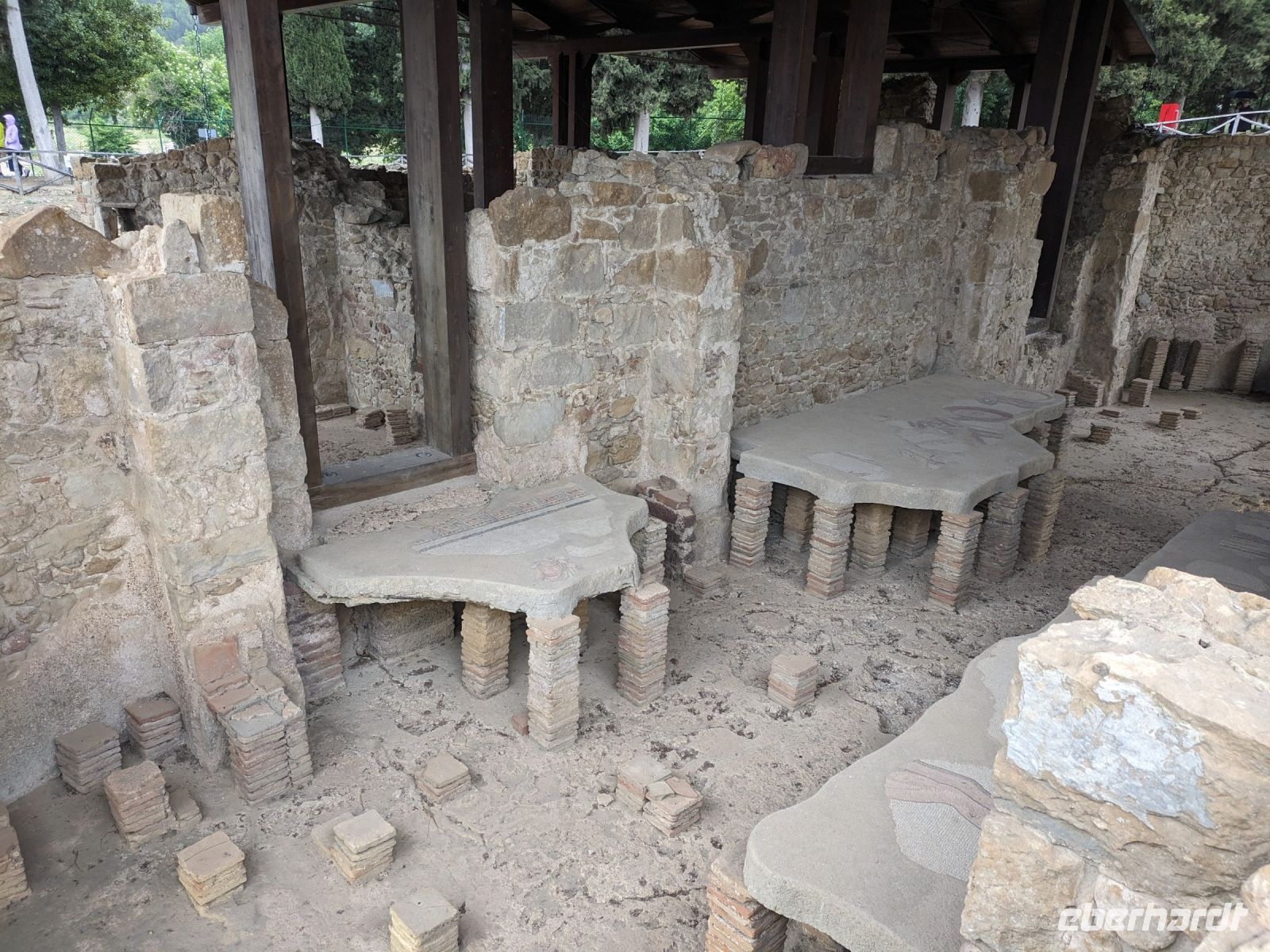 römische Villa, Fussbodenheizung