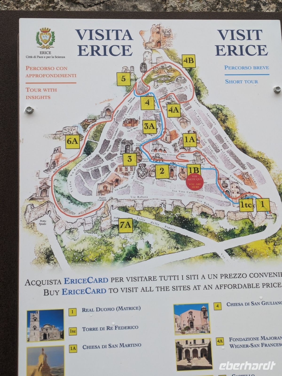Plan von Erice, dem Felsennest