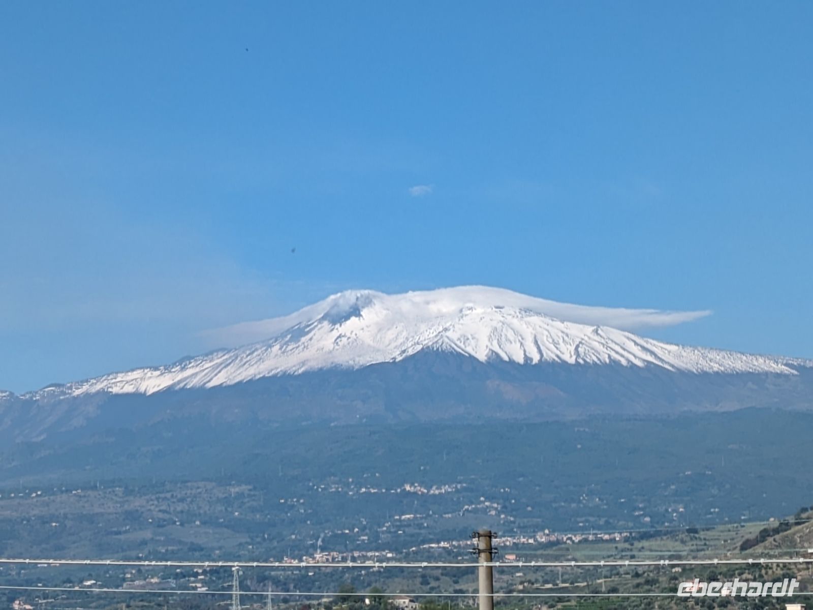 traumhaft, der Ätna jetzt mit Schnee