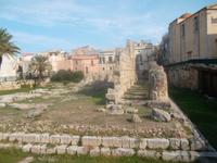 Der Apollo-Tempel in Syrakus' Altstadt
